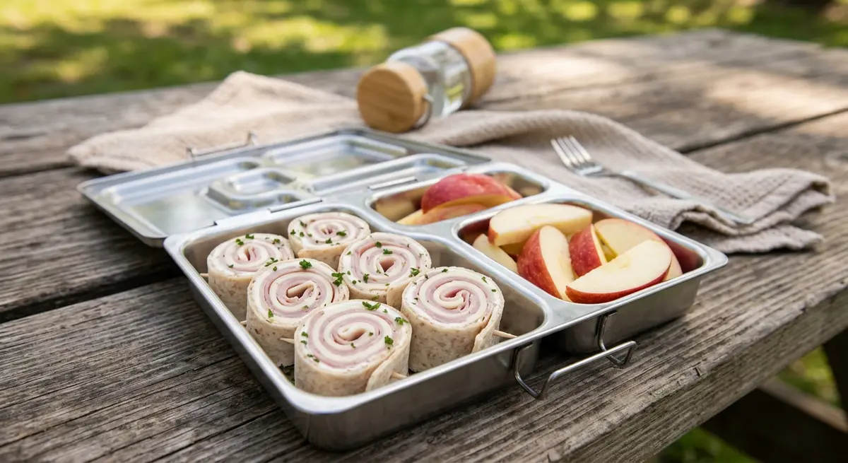 Fun Ham & Cheese Tortilla Roll-ups with Sweet Apple Slices